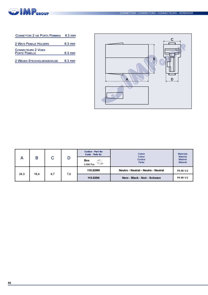 Terminali e connettori - IMP GROUP - terminals, connectors, fuses ...